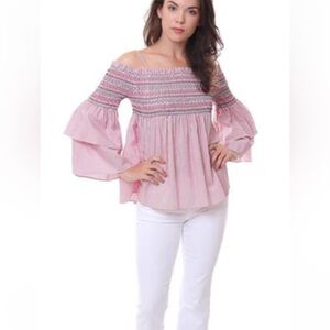 Tuckernuck Endless Rose Bell Sleeve Top Sz S